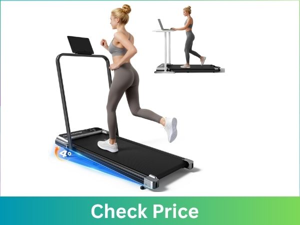 VIAMOTION Incline Walking Pad Handle Treadmill